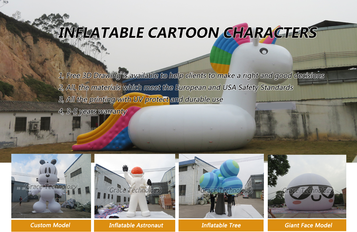 Inflatable cartoon characters