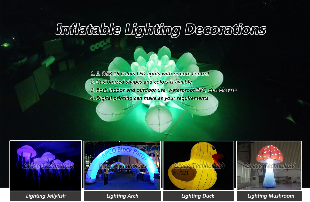 Inflatable lighting decoration