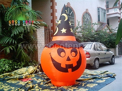 Inflatable pumpkin cartoon for Halloween festival holiday decoration